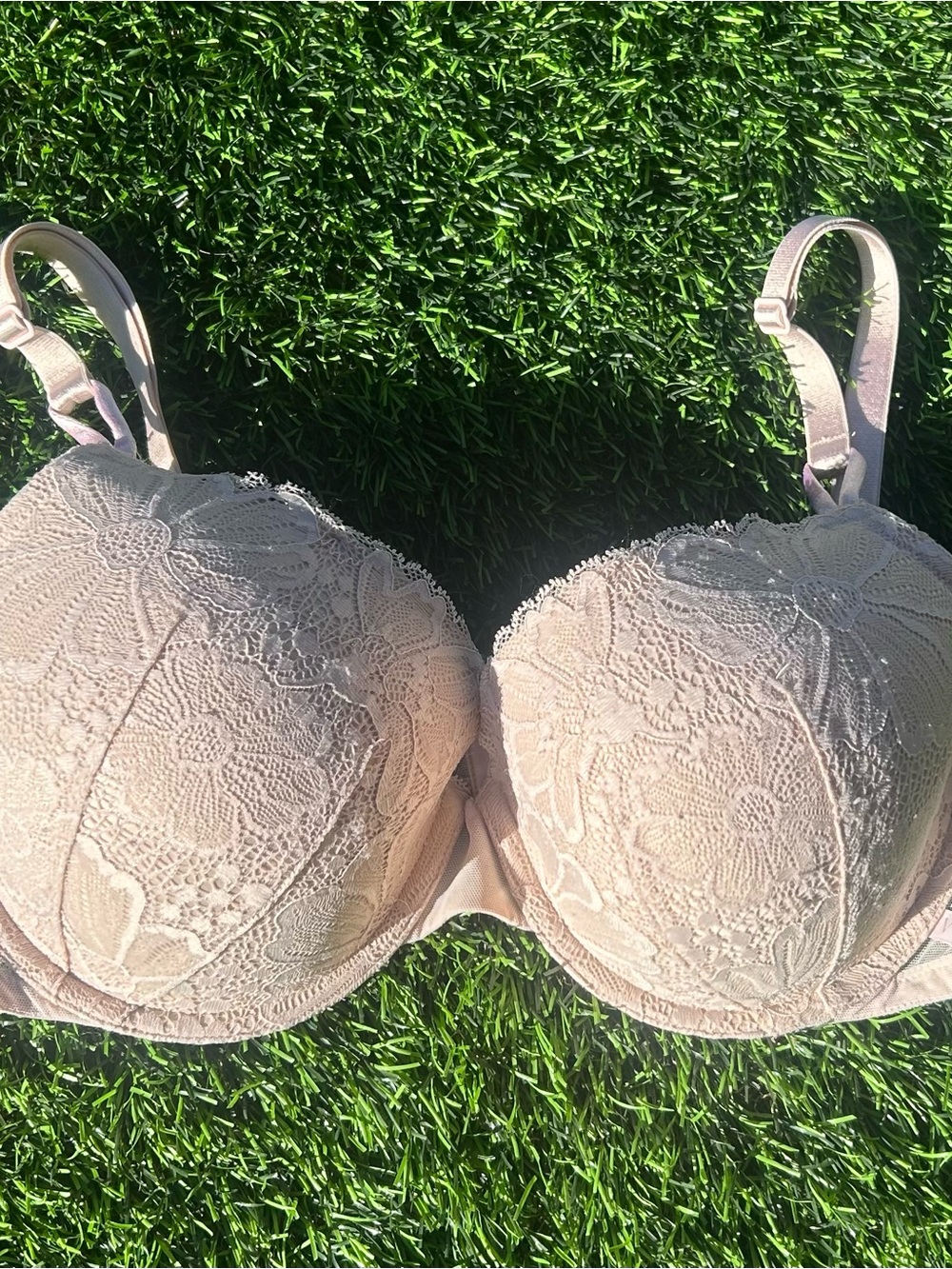 Victoria Secret Beige tan laced bra